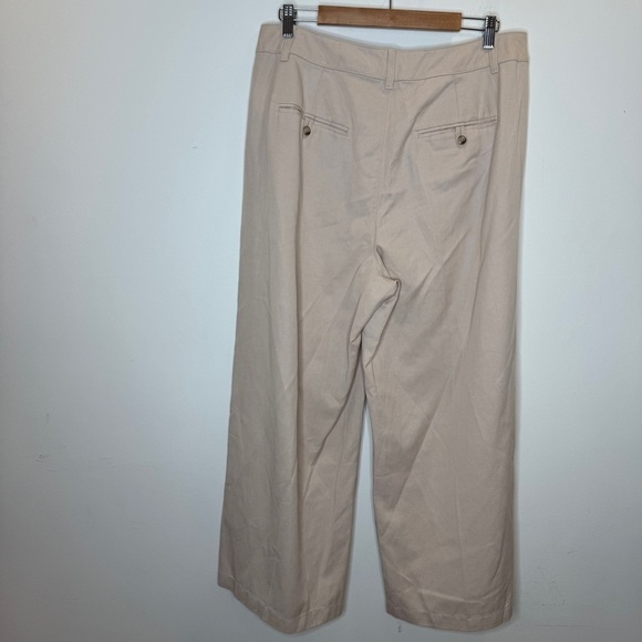 NWT Madewell Plus Harlow Wide-Leg Pant in Beige Size 14 Petite - Picture 4 of 9